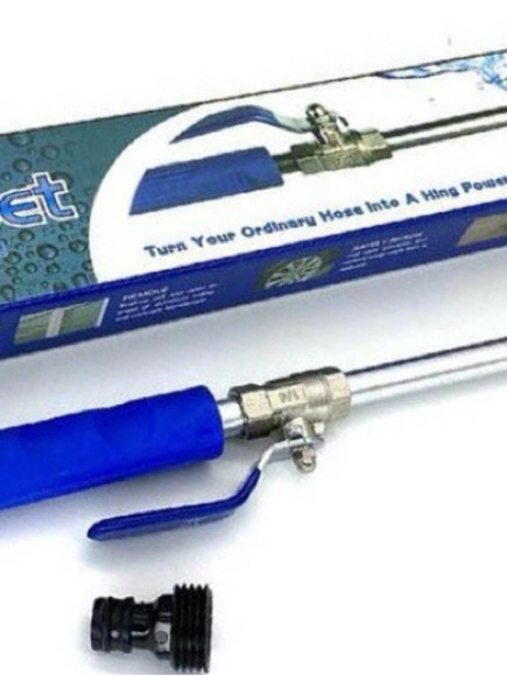 Blue Garden Hose Spray Wand with Trigger